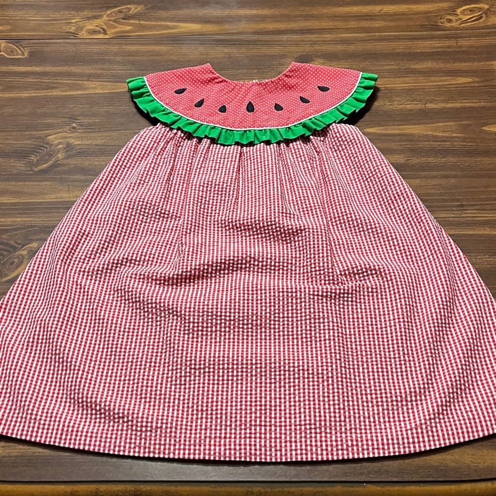 Copper Key Red Gingham Watermelon Dress size 5